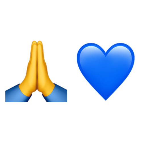 🙏💙 Emoji Domain iOS rendering